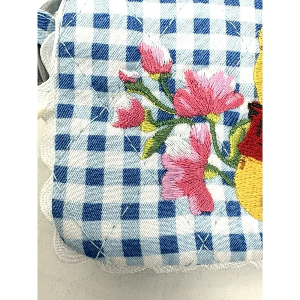 Vera Bradley Disney Winnie The Pooh Zip ID Card Case Pouch Wallet NWT Gingham